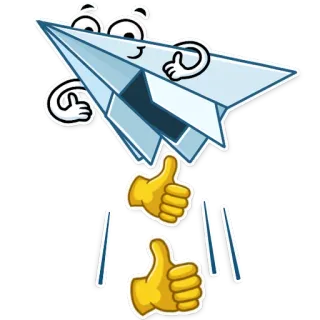 Paper Airplane telegram stickers