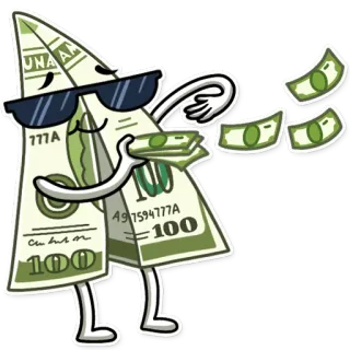 😎 9c1909f9 お金, ドル紙幣, 漫画, サングラス, 金融, 富 telegram sticker