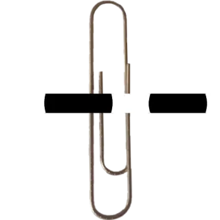 😑 4991911b Clip, Material de oficina, Metal, Papelería telegram sticker