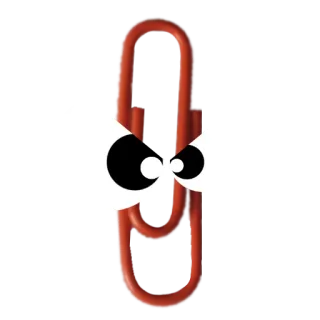 😡 776ce9cd Clip, Sujetapapeles, Dibujo animado, Material de oficina, Animado telegram sticker