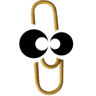 🤪 89ddd7d9 clip, ojos, dibujos animados, papelería, material de oficina telegram sticker