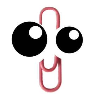 🥺 92bda1b5 clip, dibujos animados, material de oficina, sujetapapeles, ojos, lindo telegram sticker