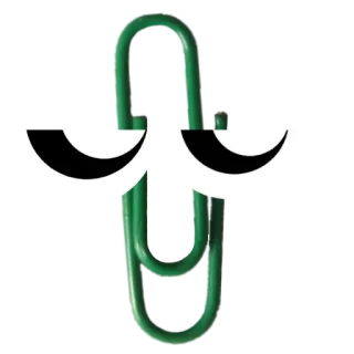 😒 9e85277e clip, papelería, suministros de oficina, verde, dibujos animados, mono telegram sticker