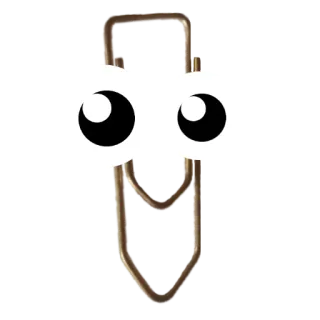🤓 e3e57d96 clip, ojos, material de oficina, dibujos animados, sujetapapeles telegram sticker