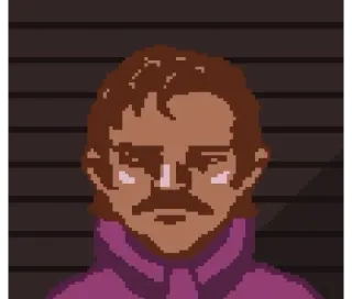 😫 e5035ba4 พิกเซลอาร์ต, ผู้ชาย, หนวด, ภาพเหมือน telegram sticker