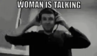 🙉 8534c5ca WOMAN IS TALKING telegram sticker