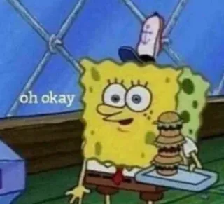 😬 1483ab81 Spongebob Spongebob Squarepants oh okay Bob Esponja, Desenho animado, Ah, tá, Meme, Nickelodeon telegram sticker