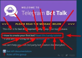 📌 cce269a9 WELCOME TO
Telegram Bot Talk
PLEASE READ THE MESSAGE BELOW
How to create your first bot? Read this handy tutorial telegram, bot, tutorial, chat, desarrollo telegram sticker