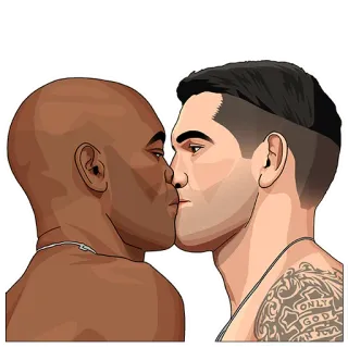 😘 1d3f3b17 ONLY GOD CAN JUDGE schwul, liebe, kuss, lgbt, pride, tattoo telegram sticker