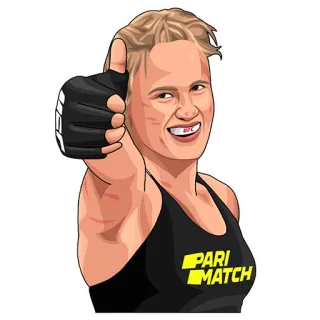 👍 2f553c0f UFC, MMA, Kämpfer, Frau, Daumen hoch telegram sticker
