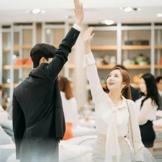 🤚 f749a170 Paar, High Five, Zuneigung, Feier, Liebe, Beziehung telegram sticker