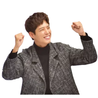 ✊️ 3099a4c6 glücklich, aufgeregt, Mann, Feier, Erfolg whatsapp sticker