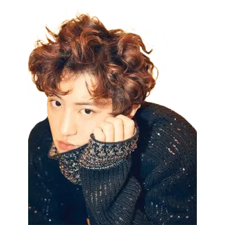 🤔 0aaa5e71 pria, potret, selebriti, kpop, penyanyi, idola, Chanyeol, Exo telegram sticker
