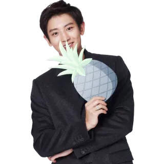 😊 27fbadf9 pria, nanas, setelan, pakaian formal, kpop, selebriti telegram sticker