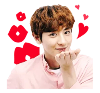 😘 2a78548f K-pop, pria, anak laki-laki, hati, cium, menawan telegram sticker