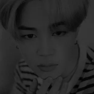 🌑 c2b451f6 Jimin kpop, cantor, jimin, bts, menino, retrato, monocromático telegram sticker