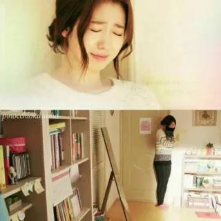 😭 72e6a5bd Pinocchio pinocchiokdrama drama coreano, chorando, estante de livros, Pinóquio, programa de TV, kdrama whatsapp sticker