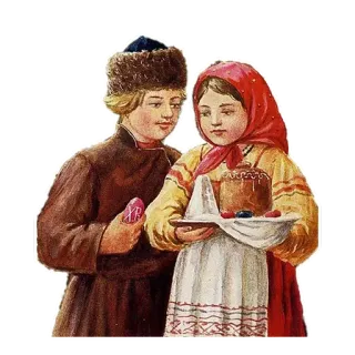 Ретро Пасха :: @animesticks telegram stickers