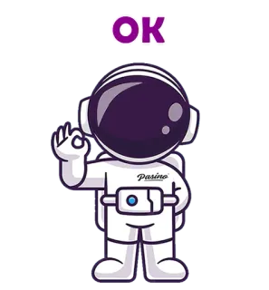 👍 ac69cd58 OK นักบินอวกาศ, โอเค, อวกาศ, ทักทาย, บวก, ท่าทาง telegram sticker