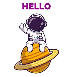 👋 dd3bab05 HELLO นักบินอวกาศ, อวกาศ, ดาวเคราะห์, สวัสดี, ทักทาย, อวกาศ, การ์ตูน, น่ารัก telegram sticker