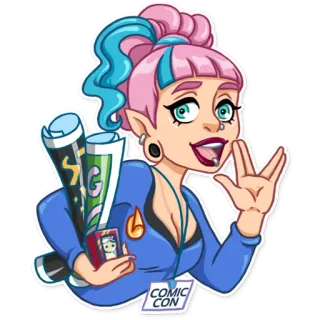 Pink Power whatsapp stickers