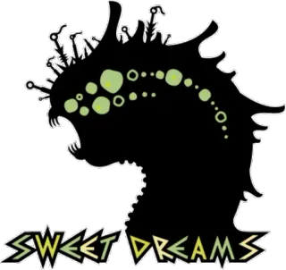 😘 1fd1ecde SWEET DREAMS 달콤한, 꿈, 괴물, 실루엣, 어두운 telegram sticker