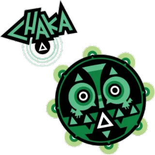 😊 709602d6 CHAKA 기하학적, 부족, 원, 초록, 추상적인 telegram sticker