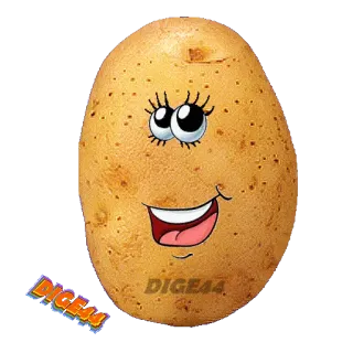 😊 41e4c69e DIGE44 patata, cartone animato, cibo, carino, kawaii, verdura telegram sticker