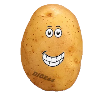 😬 54d97bbd DIGE44 patata, cibo, verdura, faccia da cartone animato, dige44, carino, divertente telegram sticker
