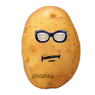 😎 7afba5e9 DIGE44 patata, divertente, occhiali, cibo, verdura, cartone animato telegram sticker