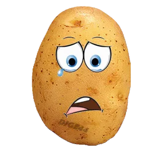 😭 cd6f19b1 DIGE84 patata, triste, piangere, cartone animato, verdura, emoji, cibo telegram sticker