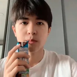 🌟 d989c50a mann, milch, trinken, asiatisch, getränk, person telegram sticker