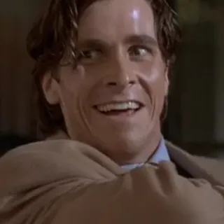 ⚡️ 1b7b90ec Patrick Bateman American Psycho 사이코, 미국, 미친, 영화, 무서운 telegram sticker