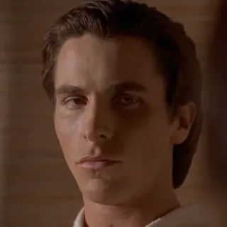 😑 c7b1f557 Patrick Bateman American Psycho 아메리칸 사이코, 패트릭 베이트먼, 크리스찬 베일, 영화 telegram sticker