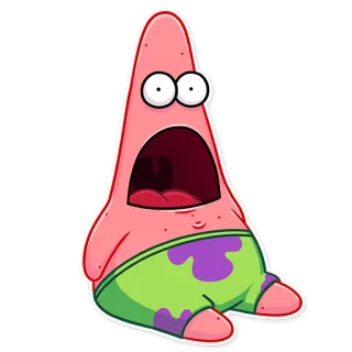 😨 942d5df3 Patrick Star Spongebob Squarepants patrick, spongebob, cartoon, schockiert, seestern whatsapp sticker