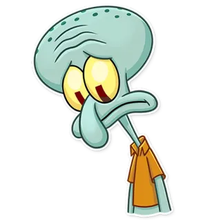 🙁 cd262e59 Squidward Spongebob Squarepants Cartoon, Spongebob, Thaddäus, Nickelodeon, Figur whatsapp sticker