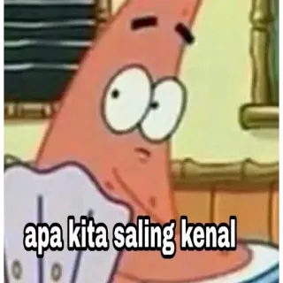 🏃 149cd059 Patrick Star SpongeBob SquarePants apa kita saling kenal パトリック・スター, スポンジボブ, アニメ, ミーム, 知り合い？ telegram sticker