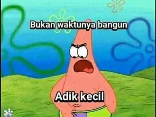 😤 2df1aefc Patrick Star SpongeBob SquarePants Bukan waktunya bangun
Adik kecil パトリック・スター, スポンジボブ, アニメ, ミーム, 面白い telegram sticker