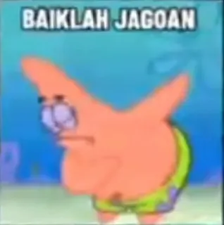 🥴 68e77048 Patrick Star SpongeBob SquarePants BAIKLAH JAGOAN アニメ, パトリック・スター, スポンジボブ, Baiklah Jagoan, ミーム telegram sticker