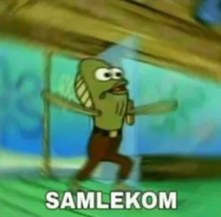 👍 b5a7119b SAMLEKOM スポンジボブ, アニメ, 魚, samlekom telegram sticker