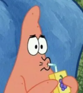 🧃 6d9d0902 Patrick Star Spongebob Squarepants patrick star, spongebob, cartoon, juice box telegram sticker