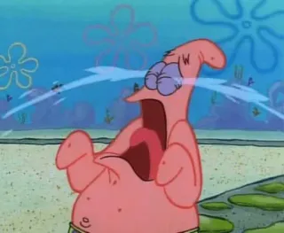 😫 e3321b8c Patrick Star SpongeBob SquarePants patrick star, spongebob, cartoon, crying, sad, upset, tears telegram sticker
