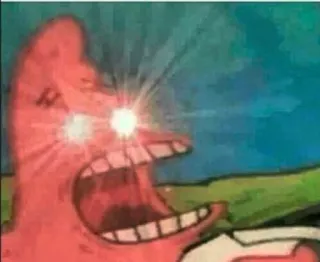 🕸 05784b77 Patrick Star Spongebob Squarepants patrick, star, spongebob, cartoon, shocked, yelling telegram sticker