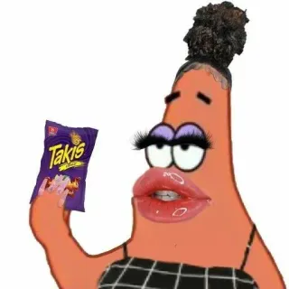 🕸 06028c14 Patrick Star spongebob, patrick, takis, cartoon, meme, funny telegram sticker