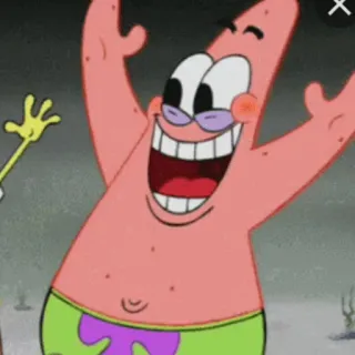 ✨ 095eab44 Patrick Star Spongebob Squarepants Dessin animé, Drôle, Étoile de mer, Patrick, Souriant telegram sticker