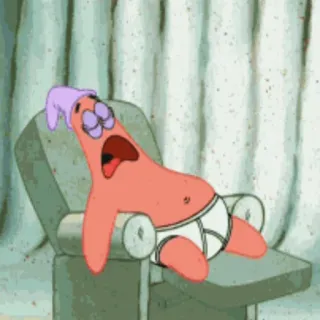 ✨ 1269bb91 Patrick Star SpongeBob SquarePants patrick, sommeil, dessin animé, fatigué, spongebob telegram sticker