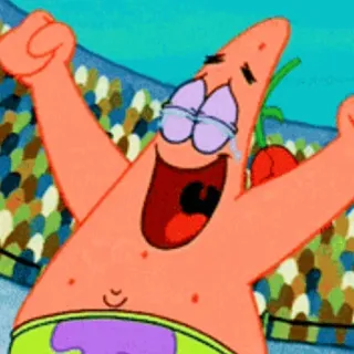 🍦 421ef128 Patrick Star Spongebob Squarepants Dessin animé, Étoile de mer, Joyeux, Nickelodeon telegram sticker