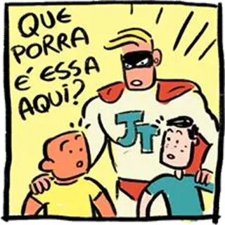 😠 4feee4cf QUE PORRA É ESSA AQUI? cartoon, comic, offensive, profanity whatsapp sticker