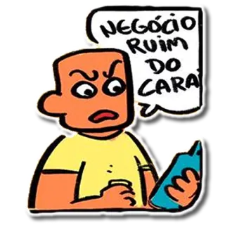 🍺 77b73b65 NEGOCIO RUIM
DO CARA! angry, upset, phone, bad, cartoon whatsapp sticker