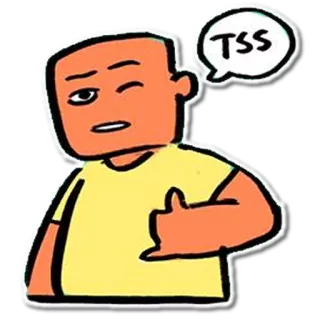 🤙 b3cee362 TSS cartoon, speech bubble, character, tss whatsapp sticker